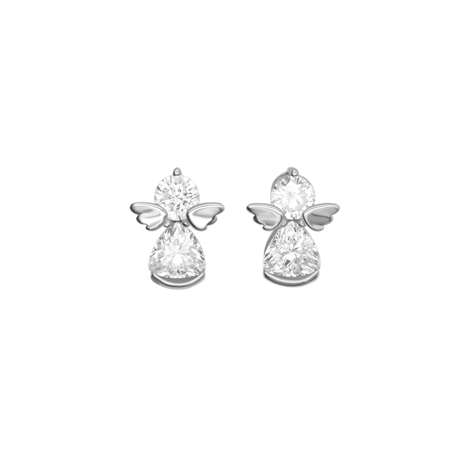 ANGELS EARRINGS - SILVER AND ZIRCONIA