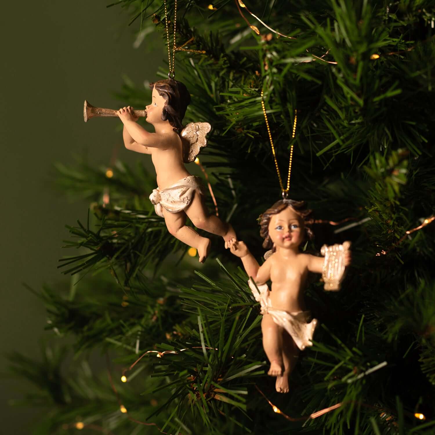 CHERUB ANGELS - CHRISTMAS TREE DECORATIONS - Image 2