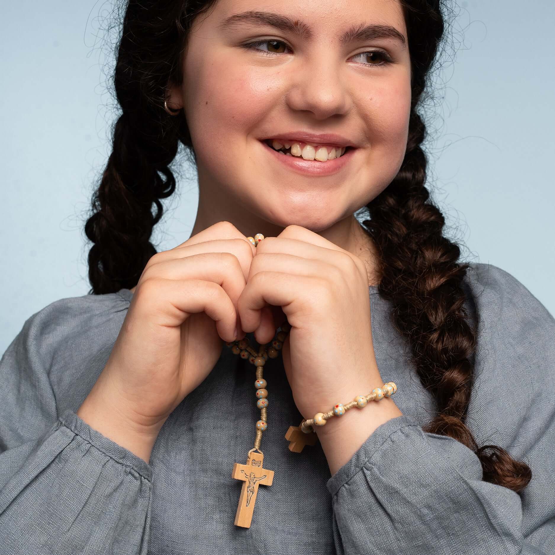 KIDS ROSARY - NATURAL WOOD - Image 3