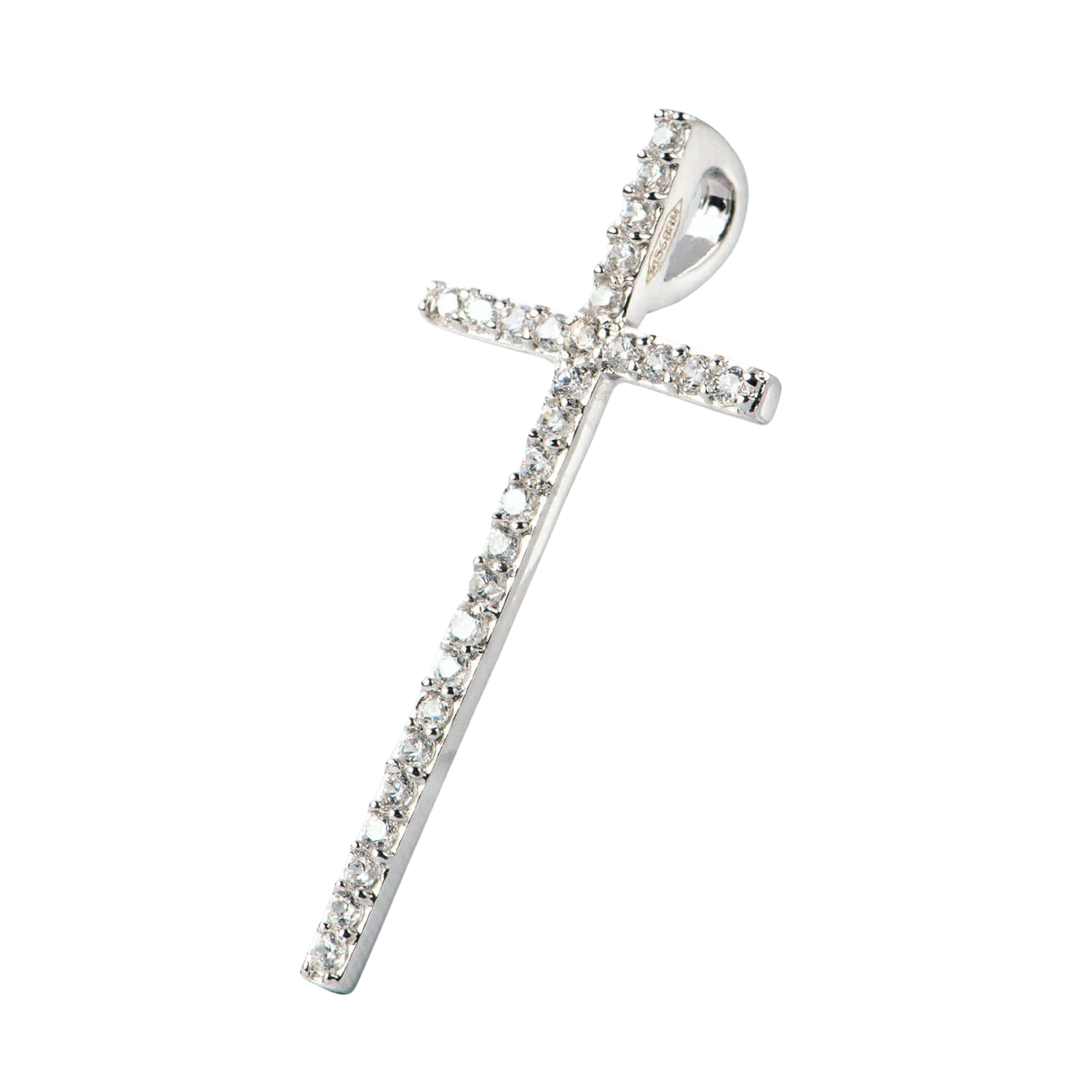 CROSS PENDANT - SILVER AND ZIRCONIA - Image 4