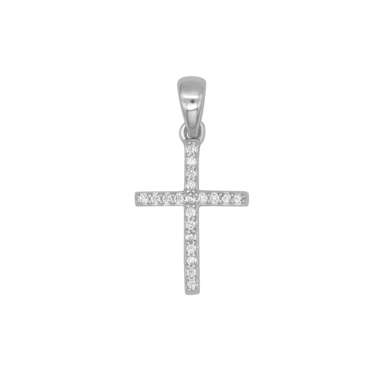 CROSS PENDANT - ZIRCONIA AND SILVER