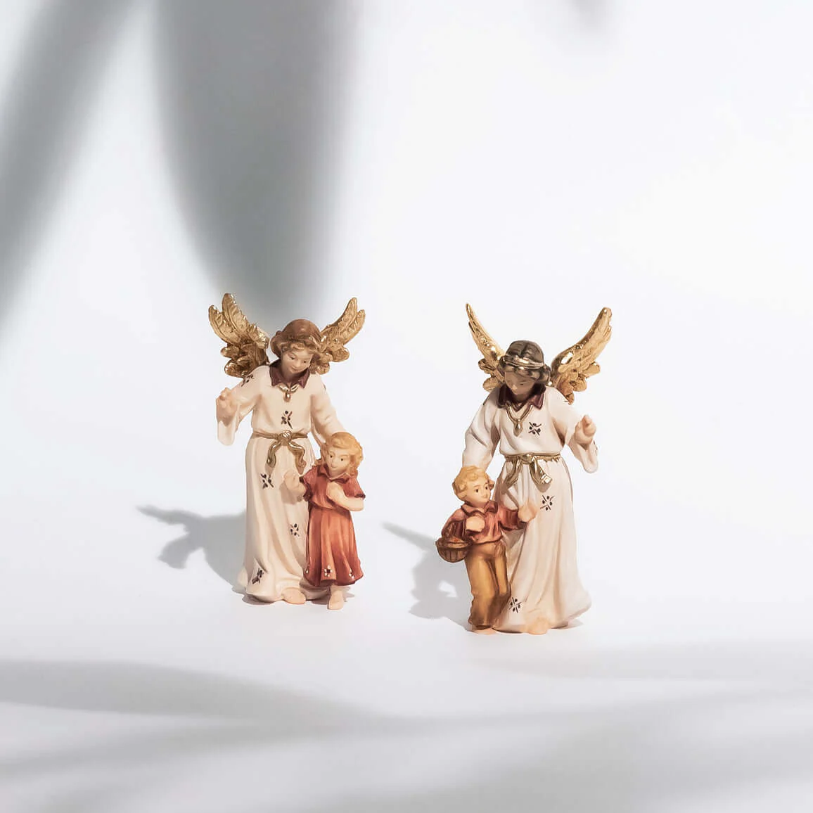 GUARDIAN ANGEL GIRL - STATUE - WOOD - Image 3