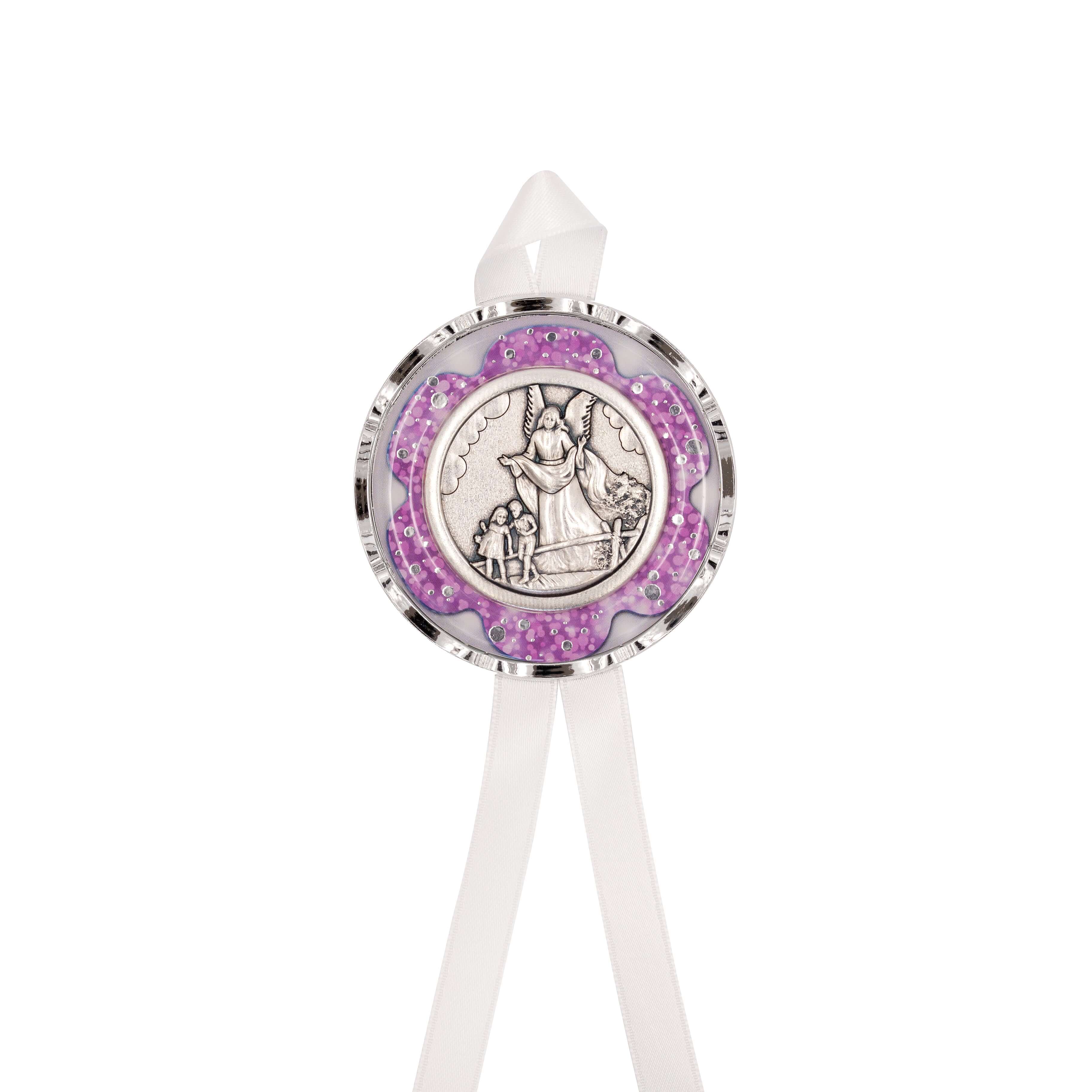 GUARDIAN ANGEL - PINK CRIB MEDAL