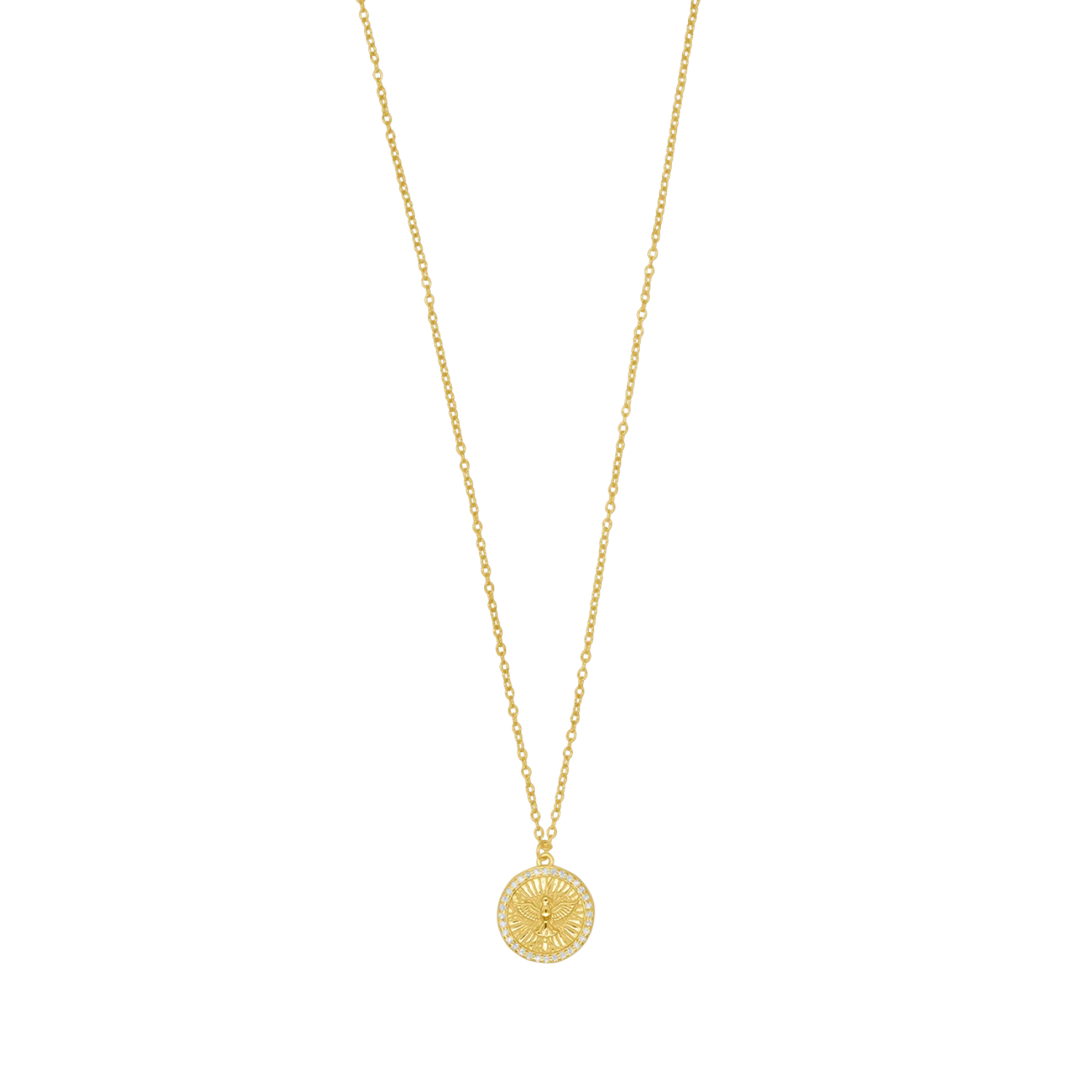 HOLY SPIRIT NECKLACE - GOLDEN SILVER