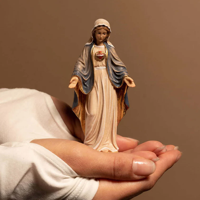 IMMACULATE HEART OF MARY - STATUE - WOOD - Image 4