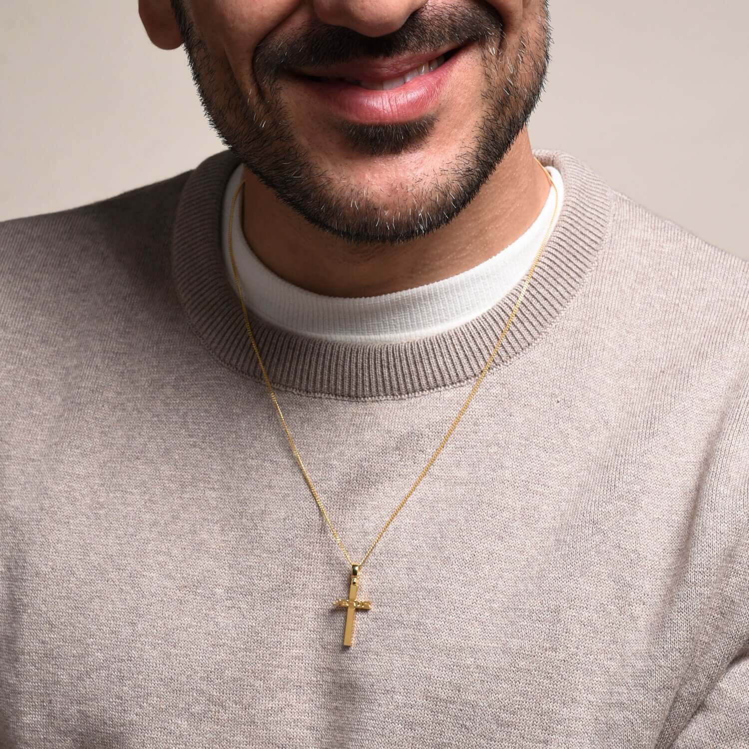 JESUS CROSS PENDANT - GOLDEN SILVER - Image 2
