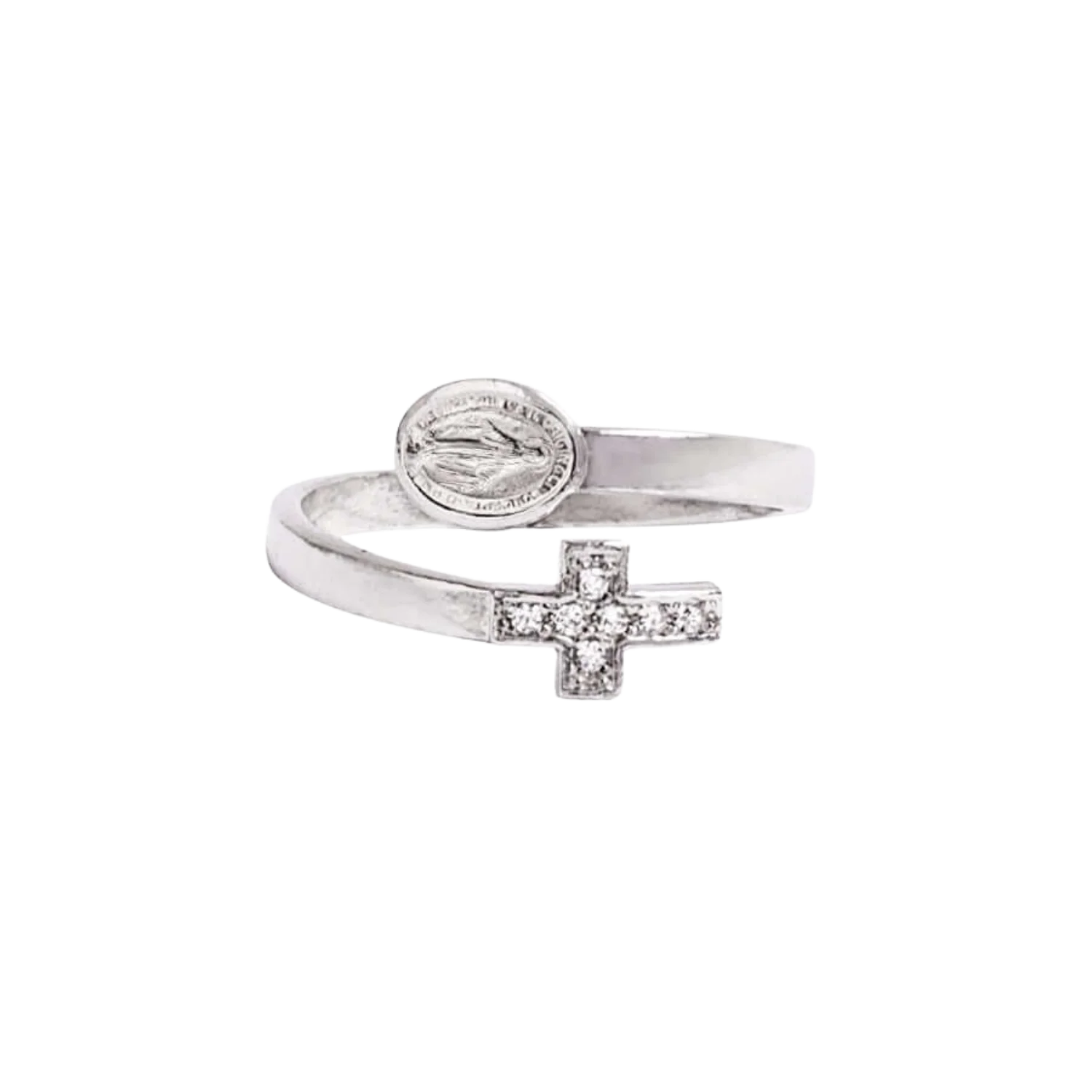 MIRACULOUS AND CROSS - RING - SILVER