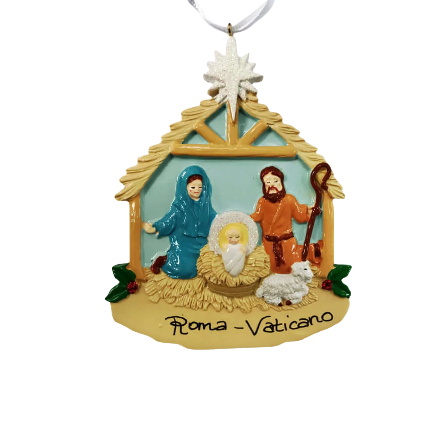 NATIVITY ORNAMENT - CHRISTMAS TREE DECORATION - RESIN