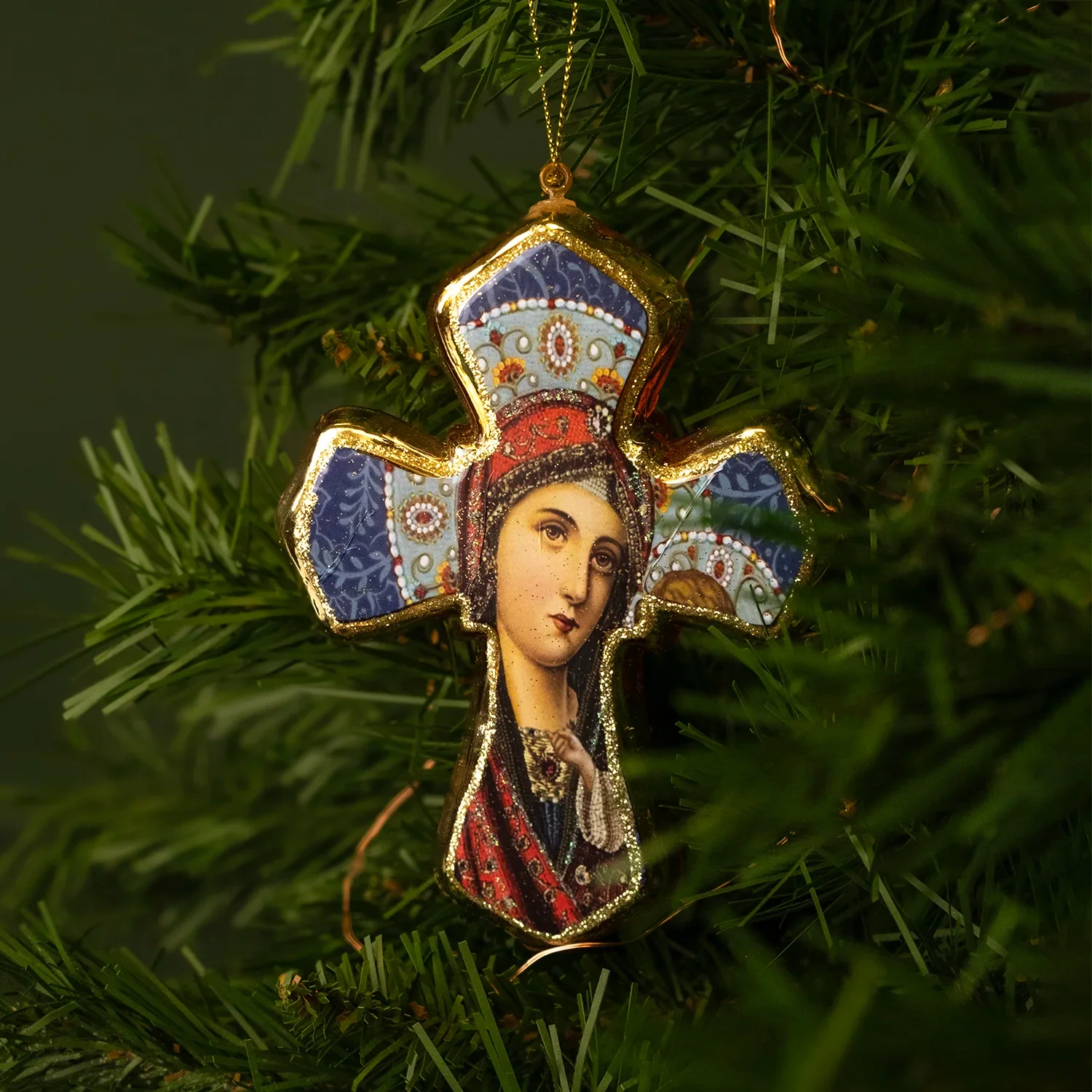 OUR LADY CHRISTMAS TREE ORNAMENT - GLASS - Image 2