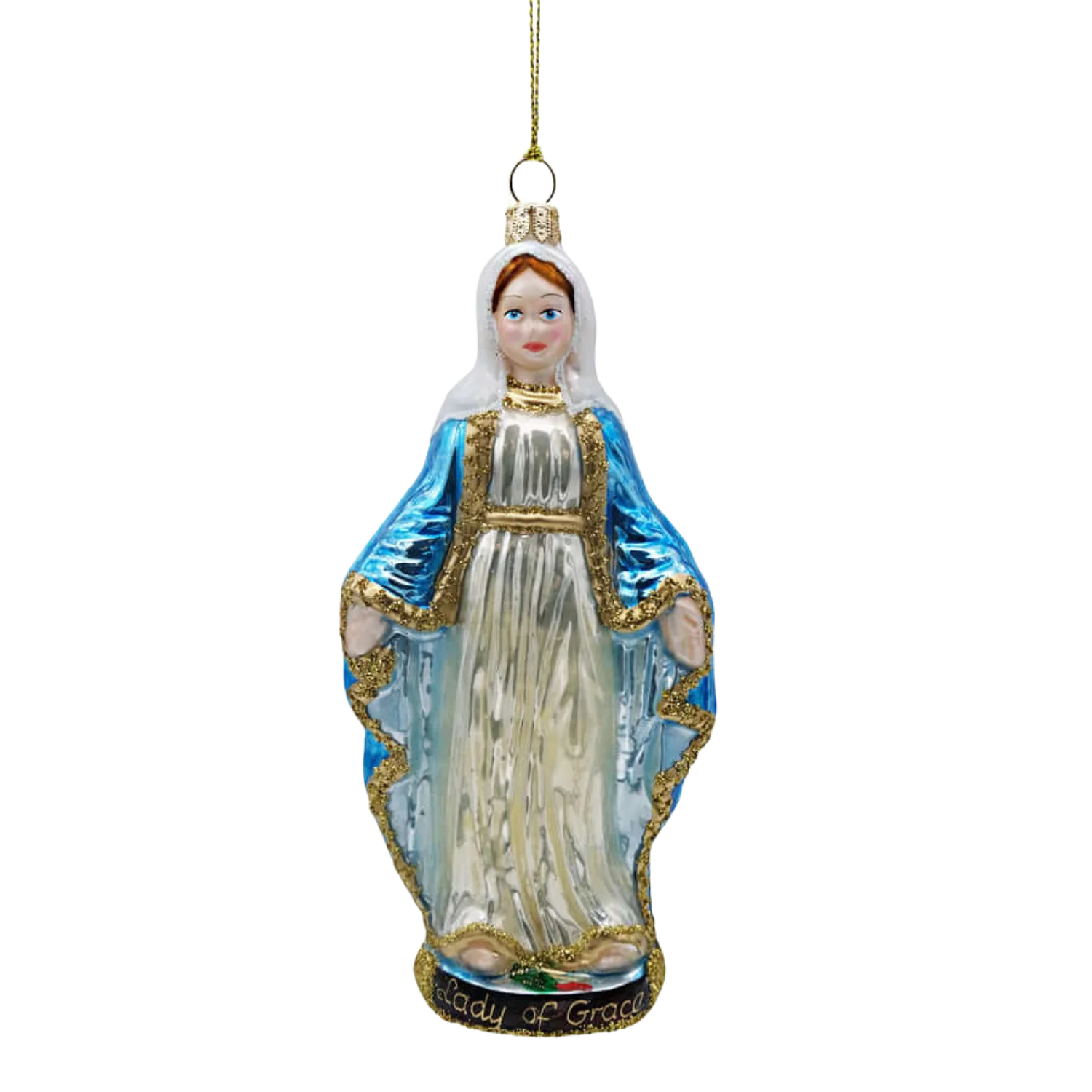 OUR LADY OF GRACE - CHRISTMAS TREE DECORATION - GLASS
