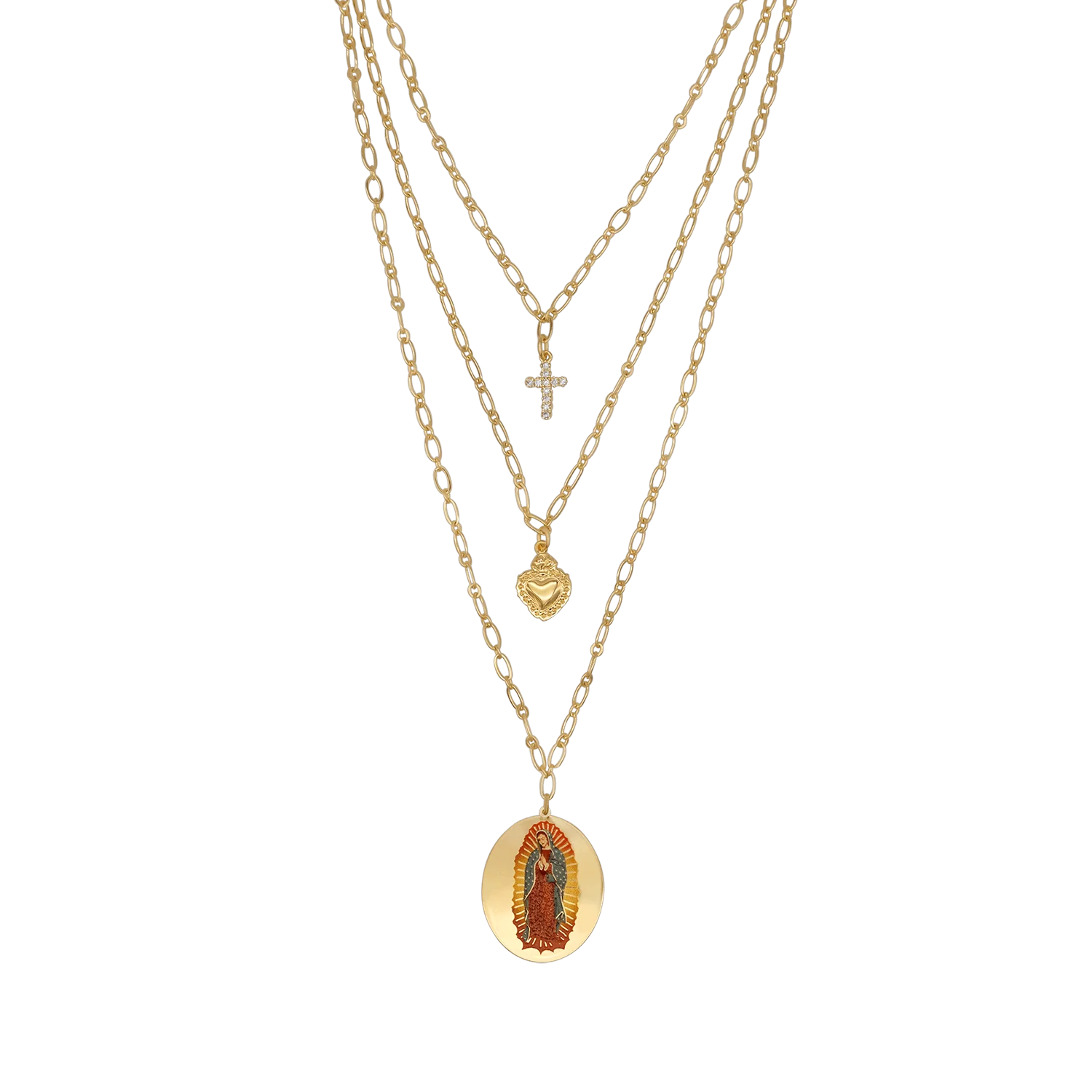 OUR LADY OF GUADALUPE - LAYERED NECKLACE