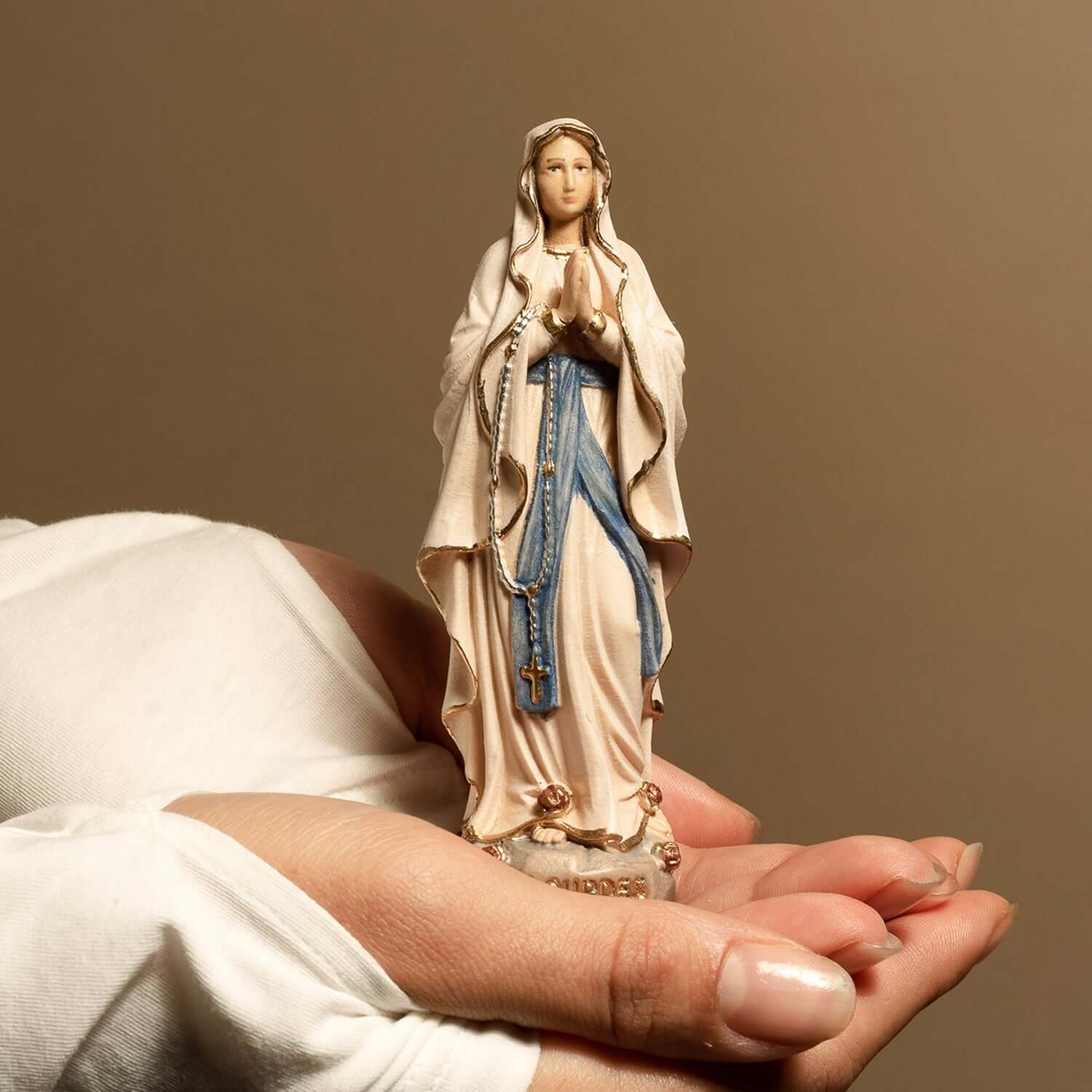 OUR LADY OF LOURDES - STATUE - WOOD - Image 2