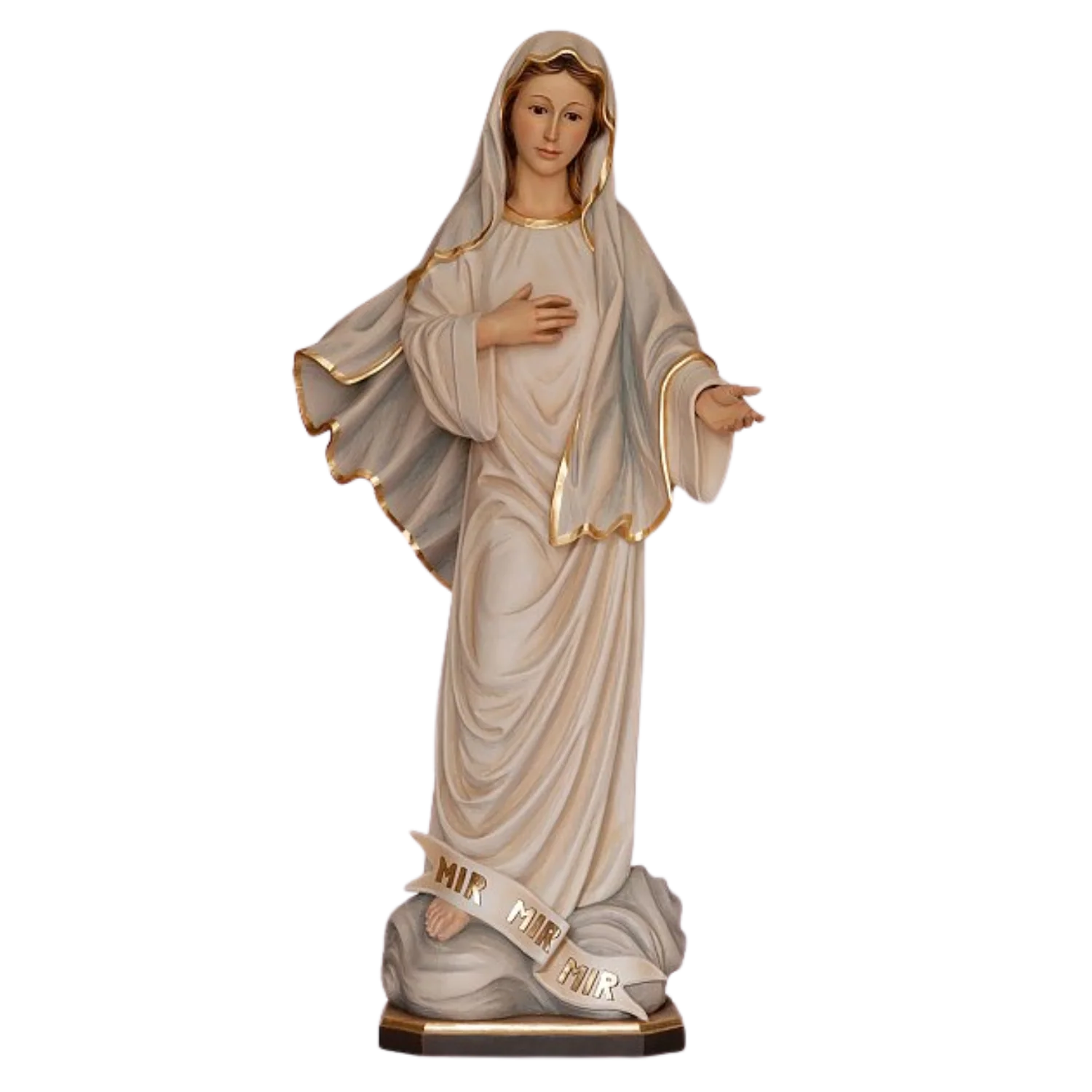 OUR LADY OF MEDJUGORJE - WOODEN STATUE