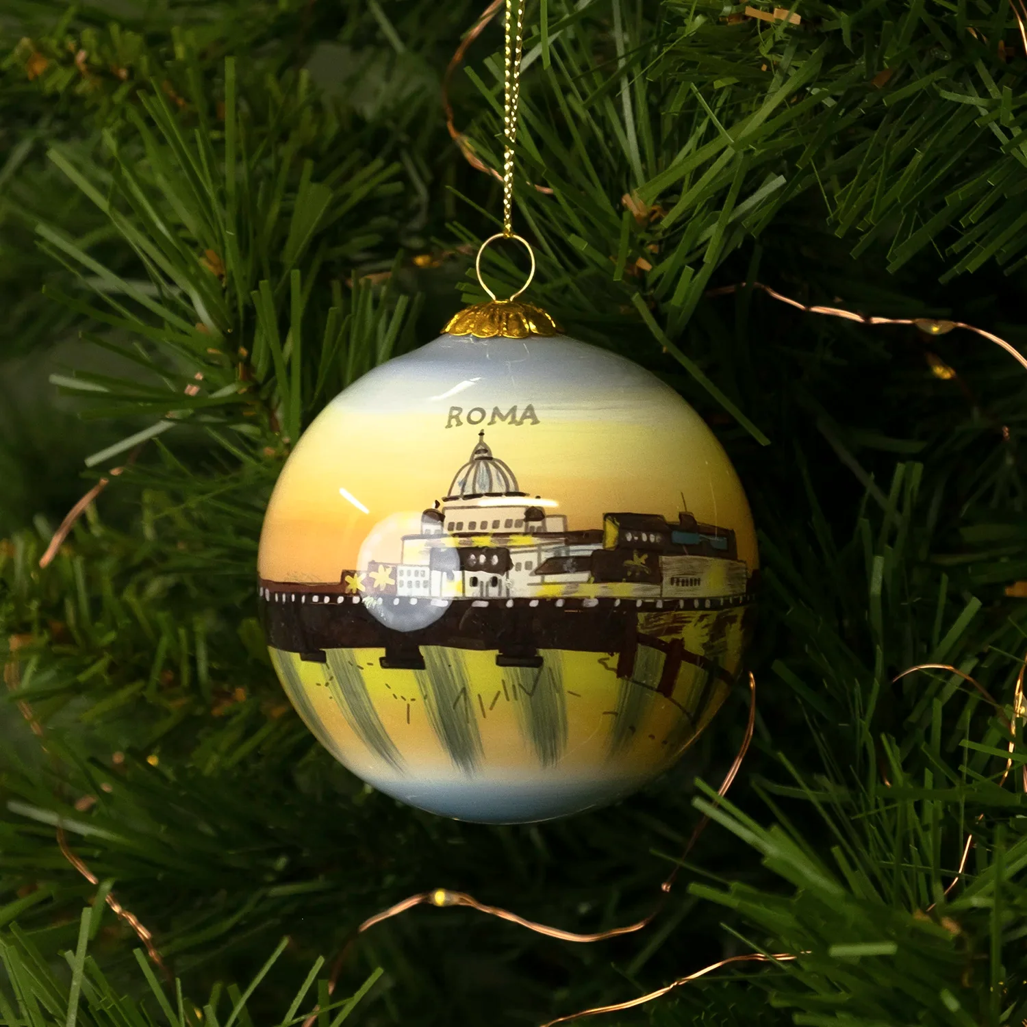ROME - CHRISTMAS BAUBLE - GLASS - Image 2