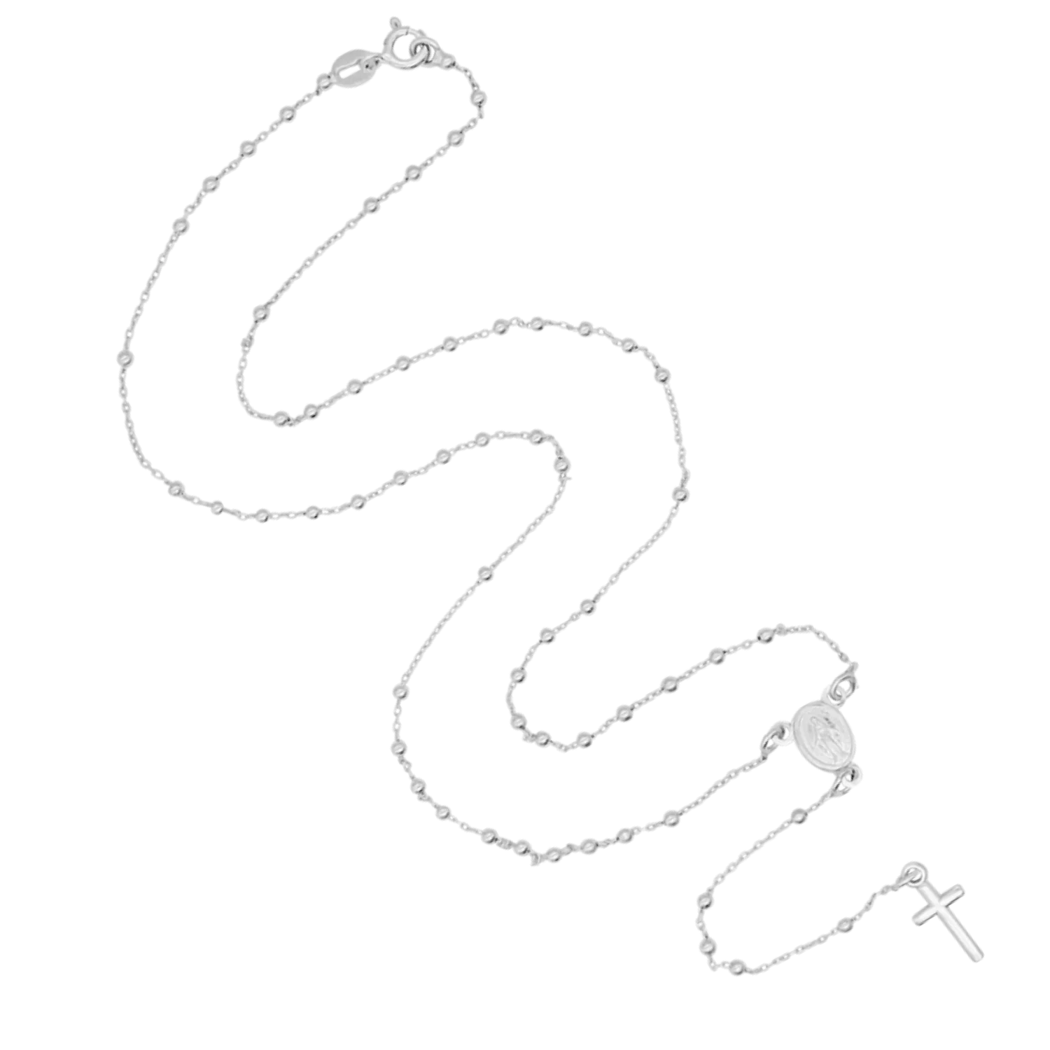 ROSARY NECKLACE - STERLING SILVER