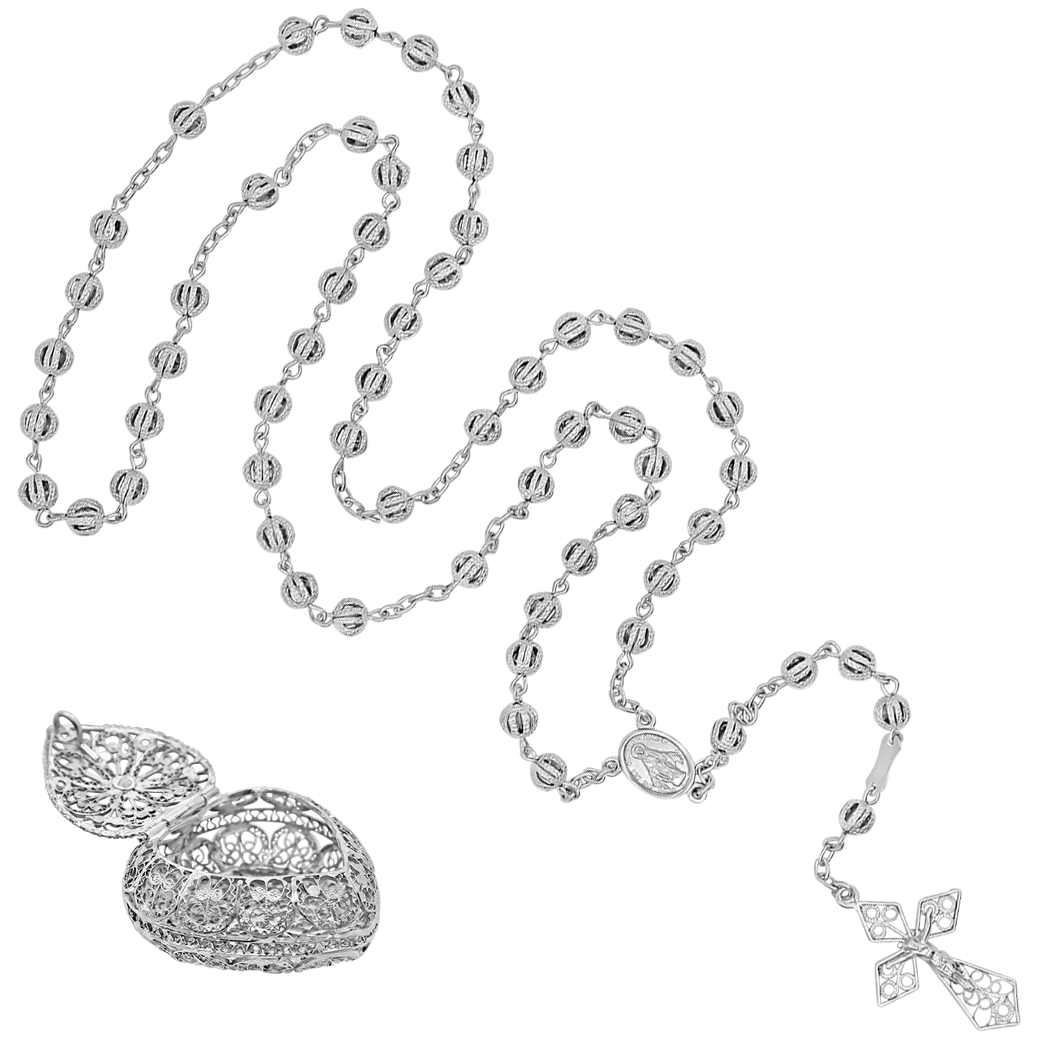 ROSARY WITH BOX - FILIGREE