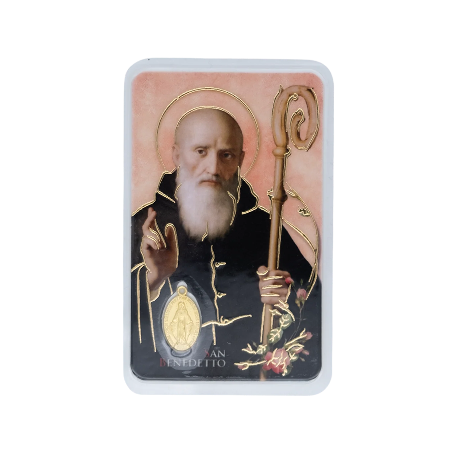 ST. BENEDICT - PRAYER CARD