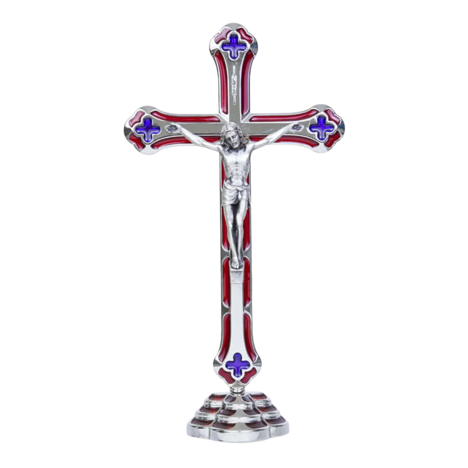 STANDING CRUCIFIX - RED METAL