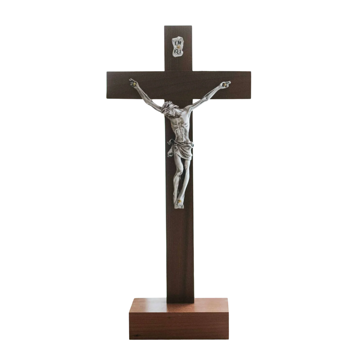 STANDING CRUCIFIX - WOOD AND METAL
